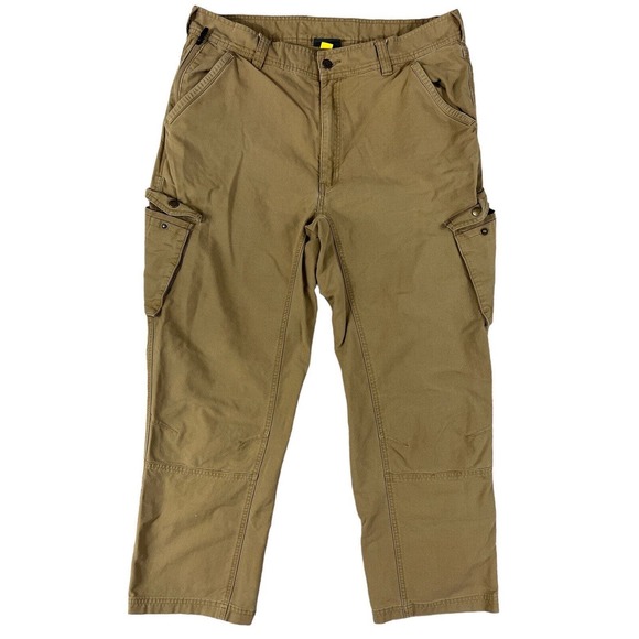 Cabelas Bush‎ Pants Utility Canvas Cargo Pants Sz 38x30 Khaki - Picture 1 of 6